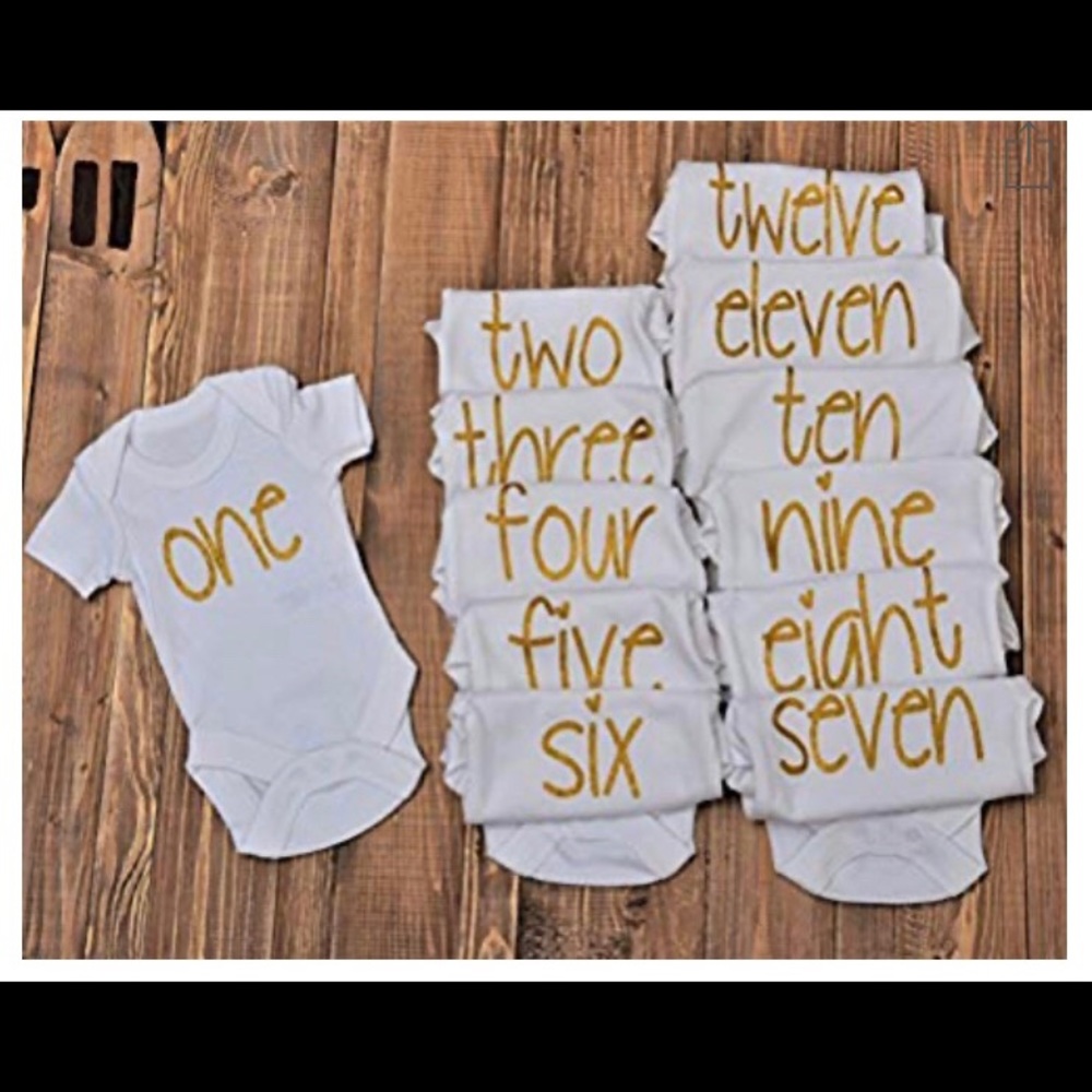 12 Monthly Onesies!- Newborn Gift!
